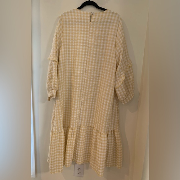 Zadie B’s cream checked dress 2x - Picture 6 of 7